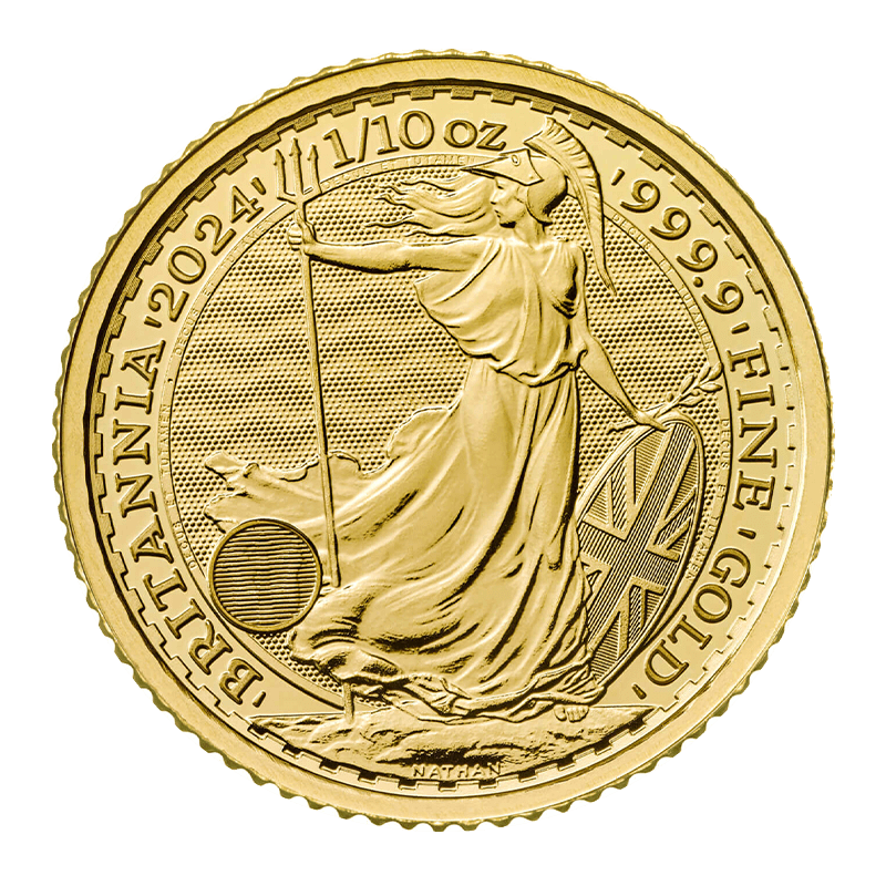 Image for 1/10 oz Gold Britannia Coin (2024) from TD Precious Metals